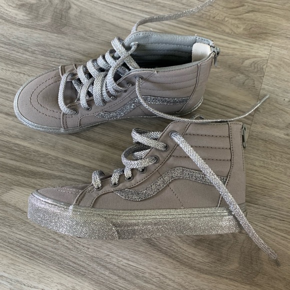 COPY - Vans kids sk8 Silver Glitter - size 3 - Picture 1 of 9